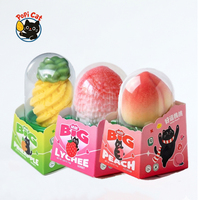 PoPI CAT Gaya Seni Populer 3D Virus Es Krim Nanas Leci Persik Puree Rantai Dingin Grosir Makanan Beku 75g Kotak