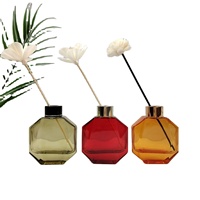 Flacon vide d'aromathérapie en verre cristal transparent avec bouchon à vis plat, scellé, sans flamme, pour huiles essentielles, logo imprimé