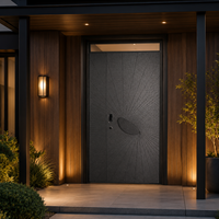 Portail de jardin moderne en aluminium gravé CNC, panneau métallique personnalisé gravé, entrée piétonne pour villa, cour et projets résidentiels