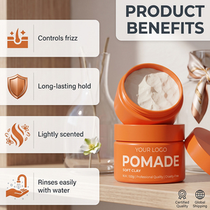 Pomada de Arcilla Suave Orgánica de Marca Privada, Fijación Duradera, Aroma Original, Cera para Peinar el Cabello para <span class=keywords><strong>Hombre</strong></span>, Pomada para el Cabello de Alta Calidad - Product Image 2