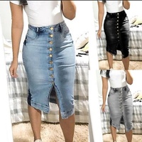 Gonna dei Jeans della gonna delle donne della frangia del Denim di modo a vita alta all'ingrosso di nuovo stile
