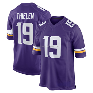 Jersey de Fútbol Americano Bordado al por Mayor de los Minnesota Vikings, Color Morado # 18 Justin Jefferson # Uniforme de Fútbol Americano 9 <span class=keywords><strong>J</strong></span>.<span class=keywords><strong>J</strong></span>. McCarthy - Product Image 4