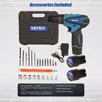 Perceuse à percussion sans fil rechargeable tout-en-un pour l'approvisionnement en gros OEM, vitesse variable pour travaux de bricolage et de construction