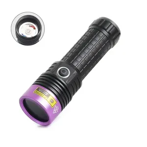 20W portable uv blacklight flashlight LED powerful 365nm rechargeable high power uv365 flashlight