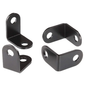 Support d'angle en fer en forme de L noir à 90 degrés, connecteur de quincaillerie pour étagère, accessoire de fixation de meubles - Product Image 2