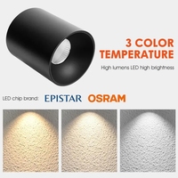 Downlight tricolore à gradateur LED 2.5 "5w Plafonnier de salon Spot intégré