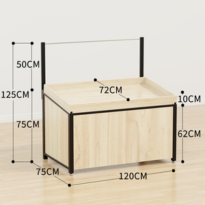 מדפי סופרמרקט בגודל מותאם אישית מפרי תצוגת ירקות מתלה עץ חנות מכולת מתכת - Product Image 6