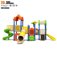 Équipement de terrain de jeu extérieur pour enfants de grande taille, personnalisé, multicolore, de qualité supérieure, avec toboggan tubulaire pour parc