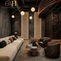 Conception d'intérieur de salon de coiffure professionnel de luxe sur mesure, mobilier complet pour salon de beauté moderne