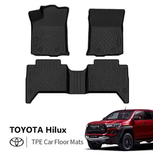 Tapetes de carro TPE 3D para Toyota Hilux personalizados para todos os climas, fornecimento direto da fábrica para Toyota Hilux