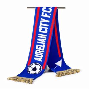 Bufanda Deportiva Personalizada al por Mayor con Logotipo del Equipo, Bufanda de Fútbol de Doble Cara Tejida en Jacquard para Aficionados al Fútbol - Product Image 2