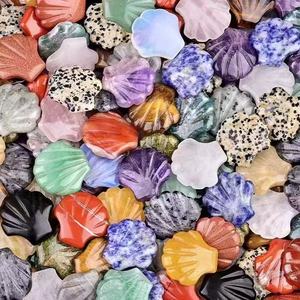 Bán Hot Healing pha lê đá quý tự nhiên Rose Quartz Thạch Anh tím vỏ cho trang trí nội thất cho mặt dây chuyền vòng cổ - Product Image 3