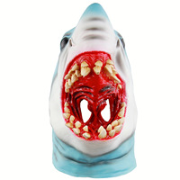 Masque de tyran maléfique résident, masque en latex effrayant de zombie d'halloween, capot en caoutchouc de requin maléfique résident de monstre, accessoire de fête d'halloween