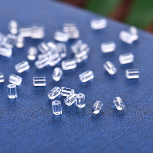 Bouchons d'oreilles en plastique transparent, forme cylindrique, pour la fabrication de bijoux, accessoires de bijouterie, 10000 par paquet - Product Image 3