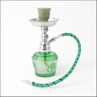 Ensemble Chicha Portable Mini en Verre et Métal, Couleurs Assorties, Finition Miroir, en Boîte - Marque JIEXI