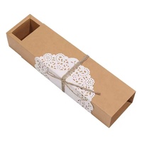 Boîte à macarons longue et extensible, boîte d'emballage en papier kraft pour chocolats, pâtisseries et biscuits