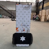 Chariot électrique pliable pour la montée d'escaliers, destiné au transport de charges de ciment dans la logistique et l'entrepôt