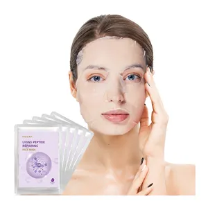 Hot Facial Sheet Organische Hydraterende Living Peptide Zijde Hydraterende Repareren Beauty Gezichtsmasker