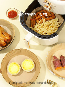 6.3 7.9 Inch Custom Disposable Non-stick Round <b>Baking</b> Mats Square Air Fryer Liner Paper - Product Image 5