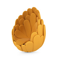 Fauteuil individuel de luxe italien en forme de pétale, design haut de gamme, personnalisé, créatif, pour chambre à coucher ou appartement