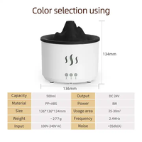 Volcan Flamme Aroma Diffuseur Lumière LED Flamme Effet Cool Brume Humidificateur Diffuseur D'huiles Essentielles pour La Maison Chambre Bureau