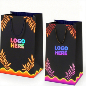 Sac de shopping personnalisé avec logo, en carton blanc de luxe, biodégradable, écologique, recyclable, avec lamination de maïs, ruban, pour vêtements, vente au détail, shampoing - Product Image 2