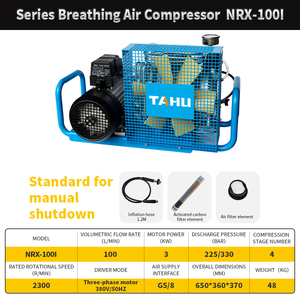 Compressore d'Aria per Immersioni Subacquee 300Bar 4500Psi, <span class=keywords><strong>Pompa</strong></span> Portatile ad Alta <span class=keywords><strong>Pressione</strong></span> 100L/min per Riempimento Bombole Subacquee - Product Image 6