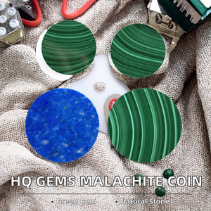 Gemas Naturales HQ de 27 mm y 1 mm, Láminas de Malaquita de Doble Cara Plana de Alta Calidad con Dicroismo para la Fabricación de Joyas - Product Image 2