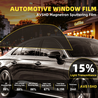 Film teinté pour vitres de voiture 2 mil, protection UV 99%, 15% VLT, film solaire automobile, vente en gros