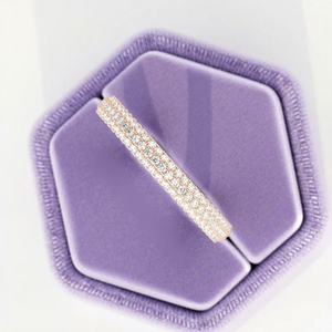 1 Carat Micro Pave Eternity Band 3 Row Pave <b>Ring</b> in 14K 18K Rose Gold Wedding Band <b>Stacking</b> <b>Ring</b> Lab Created Diamonds <b>Rings</b> - Product Image 5