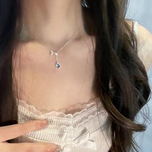 ชุดเครื่องประดับสร้อยคอและกำไลข้อมือรูปดอกซากุระประดับเพชร โรแมนติก เงินแท้ S925 ชุบทองคำขาว ประดับเพชรสีชมพู - Product Image 3