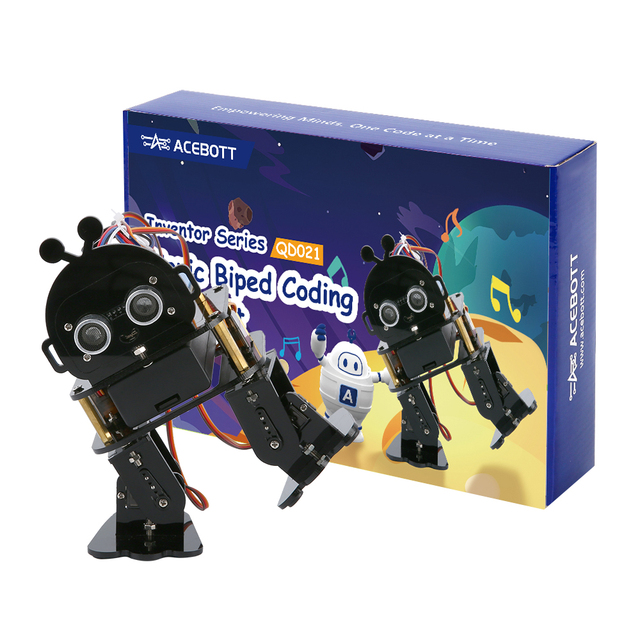 ACEBOTT DIY Bionic Biped Robot Walking Dancing Toy Kit for Arduino-Based Robotics Program for Teenagers Learning