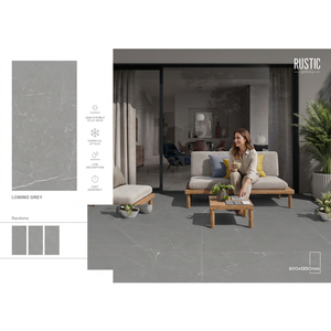 Azulejos de Porcelana Pulida Gris Lomino de 24x48 Pulgadas con Aspecto de Mármol Carrara para Interiores Elegantes de Pisos y Paredes - Product Image 1