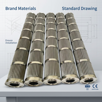 Cartuchos de Filtro Plegados de Acero Inoxidable 316 Sinterizado para Filtración de Agua, Cartuchos de Filtro de Núcleo, Filtro de Aceite Hidráulico