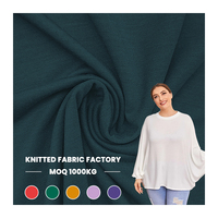 Tissu jersey extensible respirant, tissu jersey en polyester uni pour t-shirt/