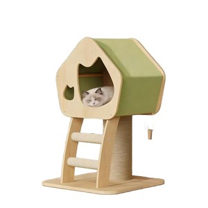 Solid wood treehouse <b>cat</b> climbing luxury home <b>cat</b> bed integrated <b>large</b> <b>cat</b> small apartment <b>cat</b> scratching post <b>cat</b> <b>tree</b> <b>cat</b> - Product Image 2