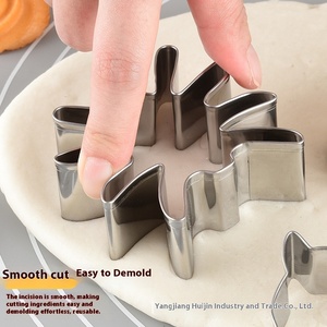 Nhà Máy Tùy Chỉnh 5-Mảnh Thép Không Gỉ Giáng Sinh Cookie <span class=keywords><strong>Cutter</strong></span> Khuôn Thiết Lập Cho DIY Baking Công Cụ Cho Hộ Gia Đình Cắt Cookie - Product Image 3