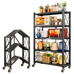 Không lắp ráp có thể gập lại xoay tổ chức nhiều lớp lưu trữ di động giá lưu trữ tầng-Đơn vị lưu trữ đứng cho nhà - Product Image 2