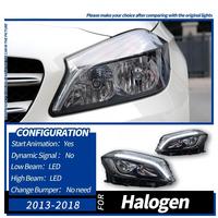 Faros Delanteros LED Modificados para Mercedes Benz Clase A W176 2013-2018, Sistema de Iluminación Delantera Enchufable