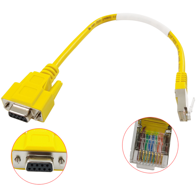 Db9 Rj45 Adapter Cable Lan Ethernet Rj45 Rs232 Db9 Serial to Rj45 Cable