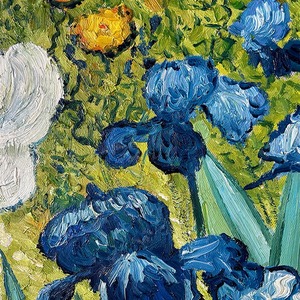 Arte Iris moderno estirado y enmarcado lienzo floral <span class=keywords><strong>Van</strong></span> <span class=keywords><strong>Gogh</strong></span> flores famosas pinturas al óleo reproducción Artwor lienzo arte de pared - Product Image 4