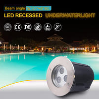 Lumière LED submersible pour piscine 9W blanc chaud, acier inoxydable 316, lampe encastrée étanche IP68, AC DC 12V