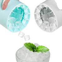 Moule à glaçons en silicone à dégagement de presse-Plateau à cylindre 3D à décompression avec éjection instantanée du cube