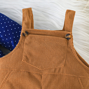 Traje de lana de manga larga para bebé, elegante y sencillo, con lazo, pantalón con tirantes, estilo casual y a la moda para niños. - Product Image 5