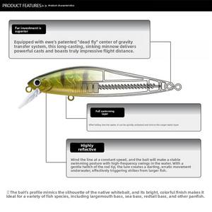 Leurre Minnow en Acier Inoxydable Argenté, Lame de Couteau Grande Taille, Ultra-Lanceur Longue Portée, Minnow Coulant, Système Dead-Fly, Bouche Inclinée, pour <span class=keywords><strong>Poisson</strong></span> Mandarin Vivant - Product Image 3
