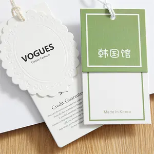 Luxury Custom Logo Clothing Hang Tag Garment Clothes T Shirt Shoe Paper Labels Thank You Hang Tags For Apparel