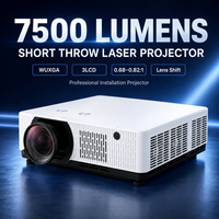 Projecteur laser 3LCD 7500 lumens WUXGA 1920x1200, contraste 5 000 000:1, projecteur à courte focale pour installation commerciale