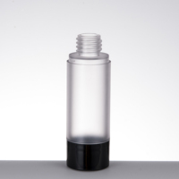 Flacon pompe sans air personnalisé en gros, distributeur supérieur, 15/25/30/40/50 ml, contenant de sérum, collier doré brillant de luxe, approvisionnement OEM ODM