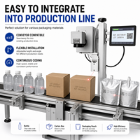 Nouvelle machine de codage laser CO2 industrielle 30W pour le marquage de boîtes en carton, sacs en plastique, bouteilles, codes QR, prise en charge des formats DXF/PLT/AI