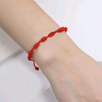 Bracelet de protection en cordon rouge Kabbale - Bijou porte-bonheur tissé à la main réglable pour hommes et femmes en gros